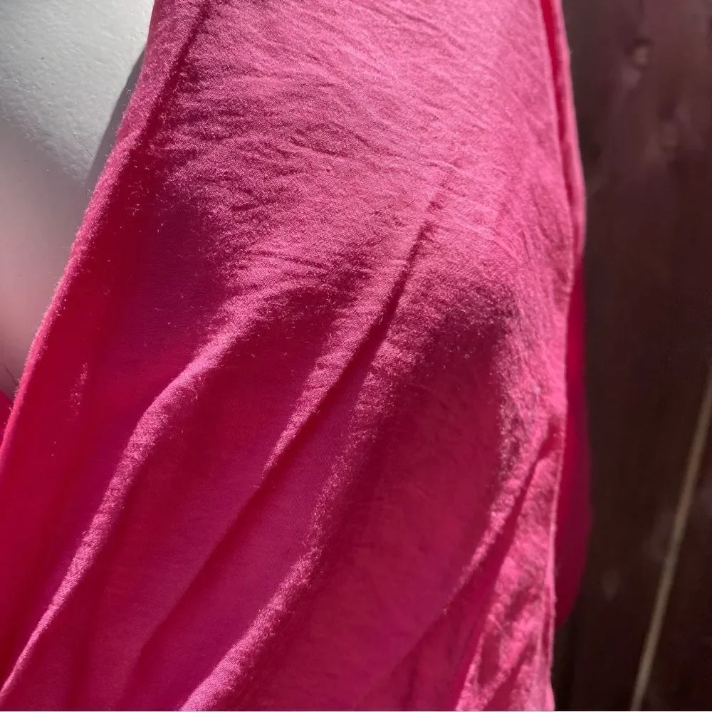 COS Pink A-Line Midi Dress with Dolman Sleeves size medium
